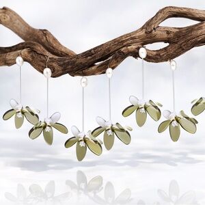 Elegant Floral Drop Earrings with Pearls